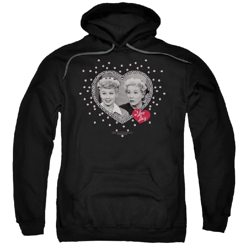 I Love Lucy Hearts And Dots Pullover Hoodie Soft Wool Sweater