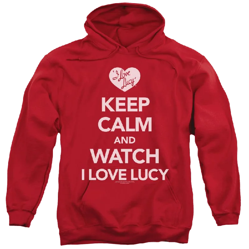I Love Lucy Keep Calm And Watch Pullover Hoodie Shawl Collar Sweater