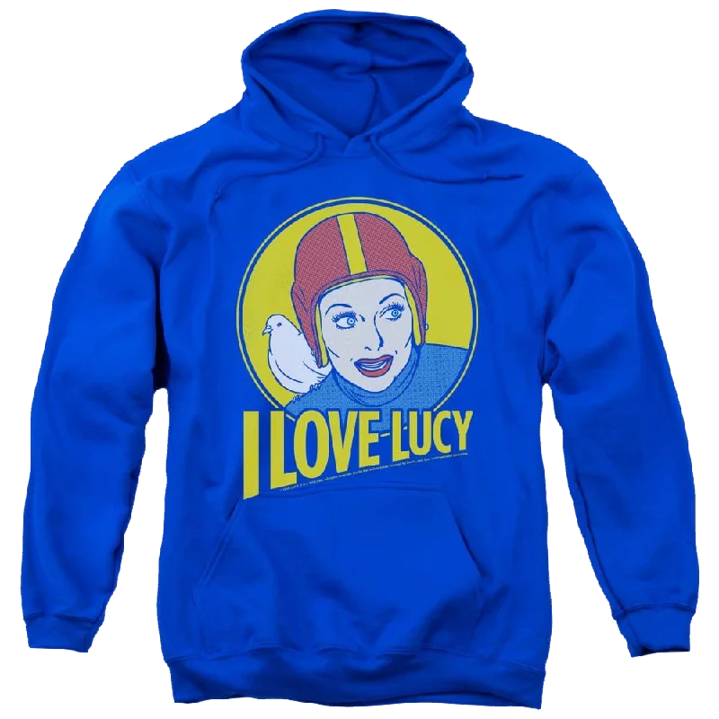 I Love Lucy Lb Super Comic Pullover Hoodie Scalloped Neck Pullover