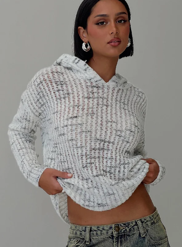 Magaly Knit Sweater Grey Stylish Fashionable Trendy