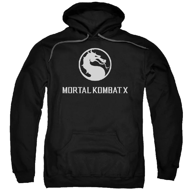 Mortal Kombat Dragon Logo Pullover Hoodie Sheath Sleeve Elegant