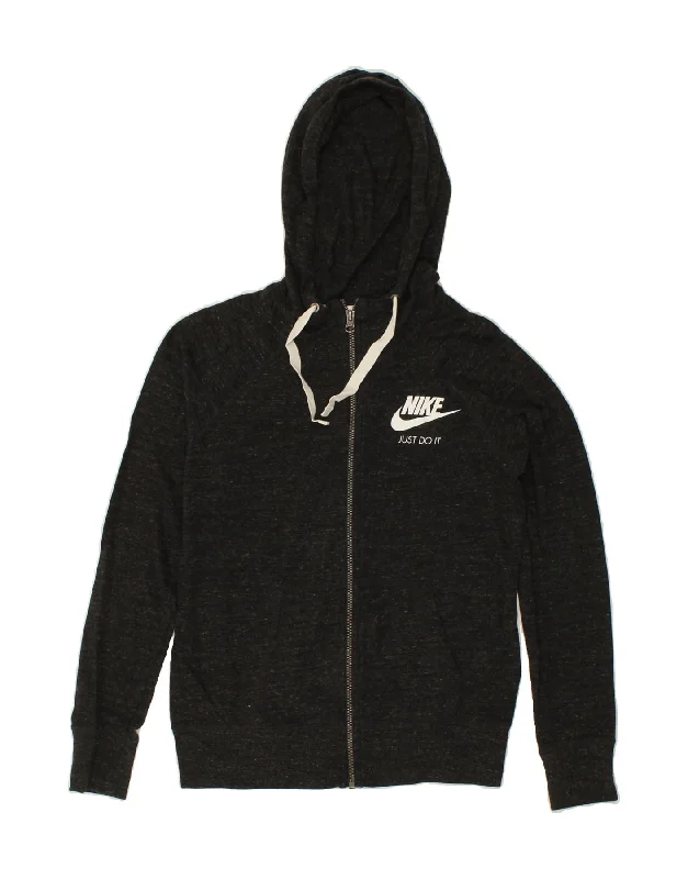 NIKE Womens Graphic Zip Hoodie Sweater UK 10 Small Grey Flecked Cotton Lightweight Heavyweight Midweight NIKE Womens Graphic Zip Hoodie Sweater UK 10 Small Grey Flecked Cotton Lightweight Heavyweight Midweight