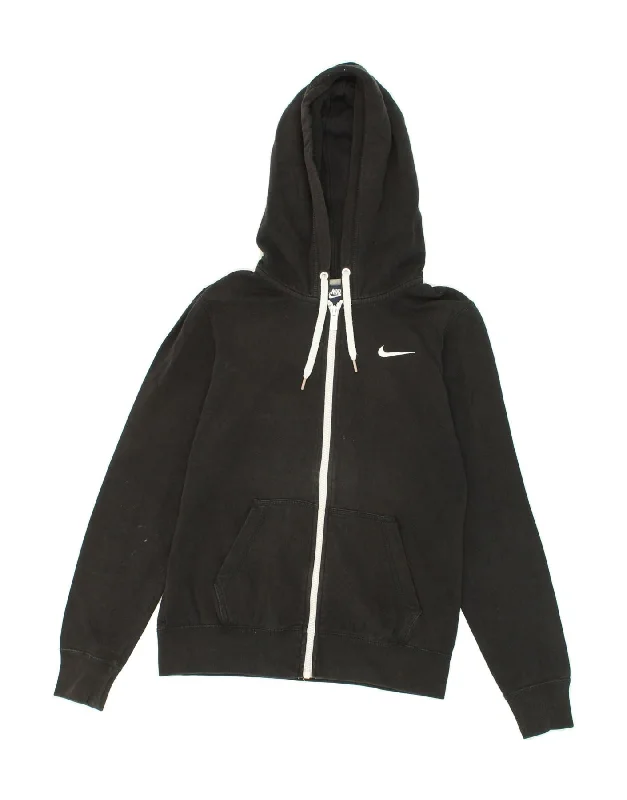 NIKE Womens Zip Hoodie Sweater UK 10 Small Black Cotton Chenille Fabric Brocade Fabric Lace Fabric NIKE Womens Zip Hoodie Sweater UK 10 Small Black Cotton Chenille Fabric Brocade Fabric Lace Fabric
