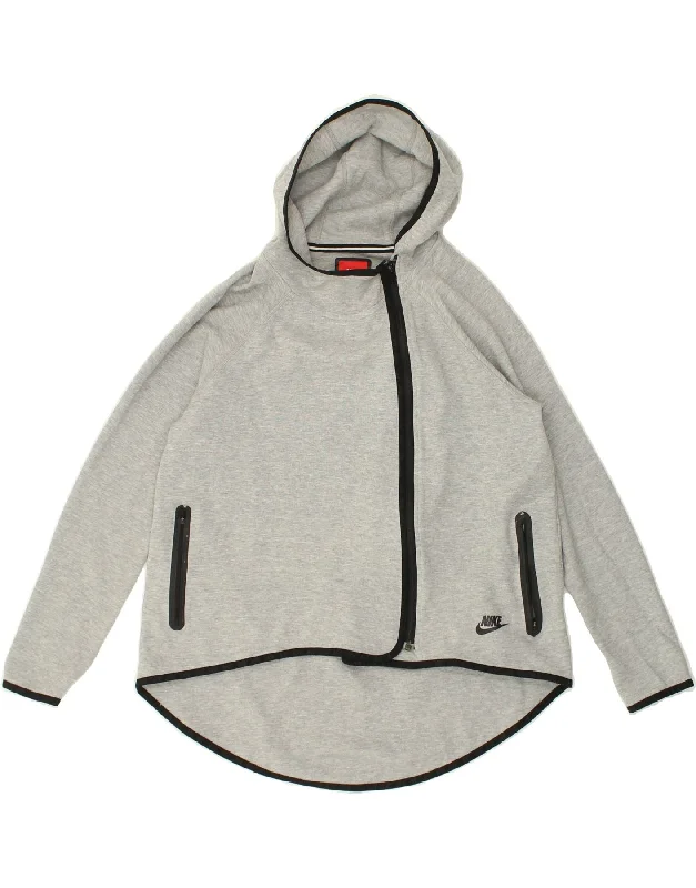 NIKE Womens Zip Hoodie Sweater UK 14 Medium Grey Cotton Terry Terry Cloth Terry Knit NIKE Womens Zip Hoodie Sweater UK 14 Medium Grey Cotton Terry Terry Cloth Terry Knit
