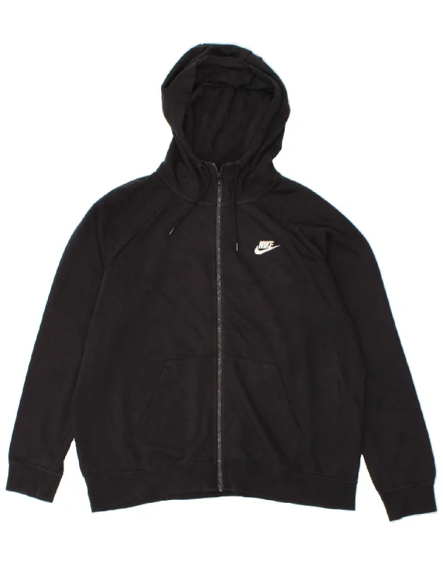 NIKE Womens Zip Hoodie Sweater UK 18 XL Black Cotton Rayon Fabric Velvet Fabric Corduroy Fabric NIKE Womens Zip Hoodie Sweater UK 18 XL Black Cotton Rayon Fabric Velvet Fabric Corduroy Fabric
