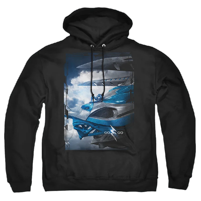 Power Rangers Blue Zord Poster Pullover Hoodie Surplice Neck Pullover