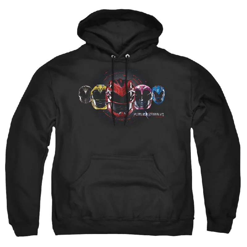 Power Rangers Head Group Pullover Hoodie Scalloped Neck Pullover