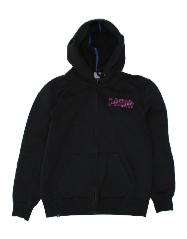 PUMA Mens Graphic Zip Hoodie Sweater Medium Black Cotton Layered Multi-layer Single Layer PUMA Mens Graphic Zip Hoodie Sweater Medium Black Cotton Layered Multi-layer Single Layer
