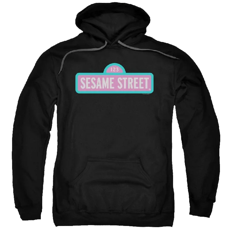 Sesame Street Alt Logo Pullover Hoodie Three Quarter Sleeve