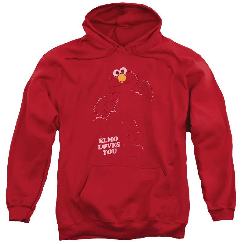 Sesame Street Elmo Loves You Pullover Hoodie Short Sleeve Top