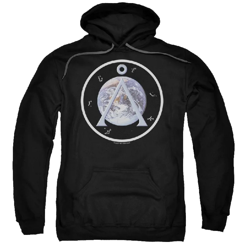 Stargate Earth Emblem Pullover Hoodie Over Sleeve Pullover