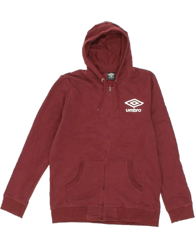 UMBRO Mens Graphic Zip Hoodie Sweater XL Maroon Cotton Collared Crew Neck Turtle Neck UMBRO Mens Graphic Zip Hoodie Sweater XL Maroon Cotton Collared Crew Neck Turtle Neck