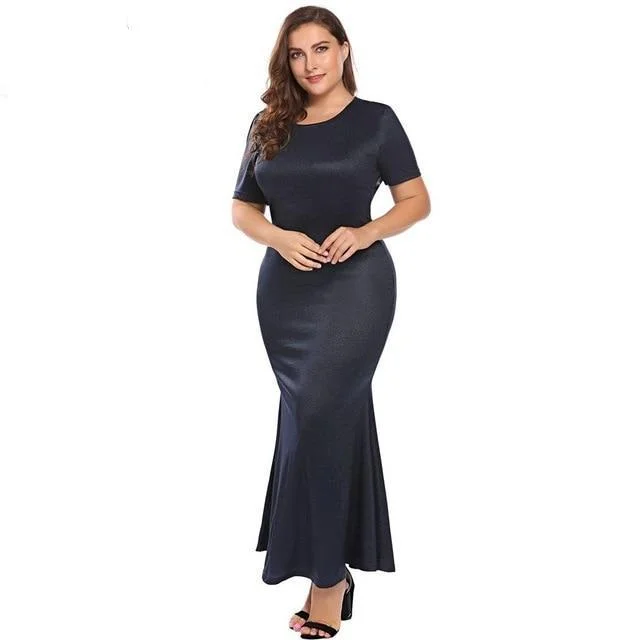 ANALUKE Draped Back Shinny Long Dress Tunics Print Colorful