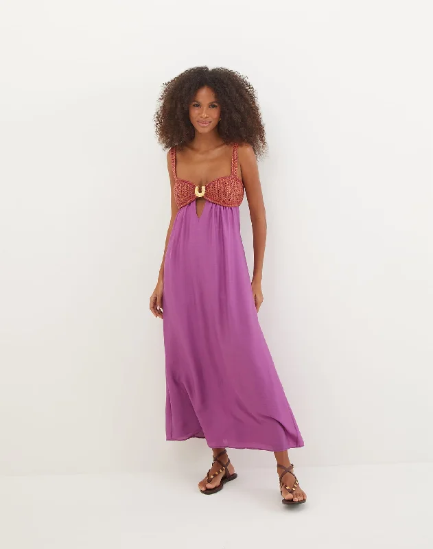 Aria Long Dress - Berry Burst Tunics Versatile all-occasion