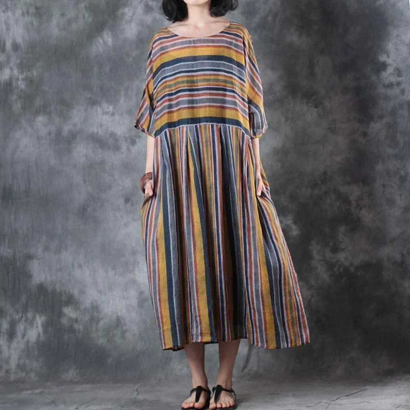 baggy linen summer dress oversize Loose Retro Women Ramie 12 Sleeve Summer Dress Tunics Versatile stylish baggy linen summer dress oversize Loose Retro Women Ramie 12 Sleeve Summer Dress Tunics Versatile stylish