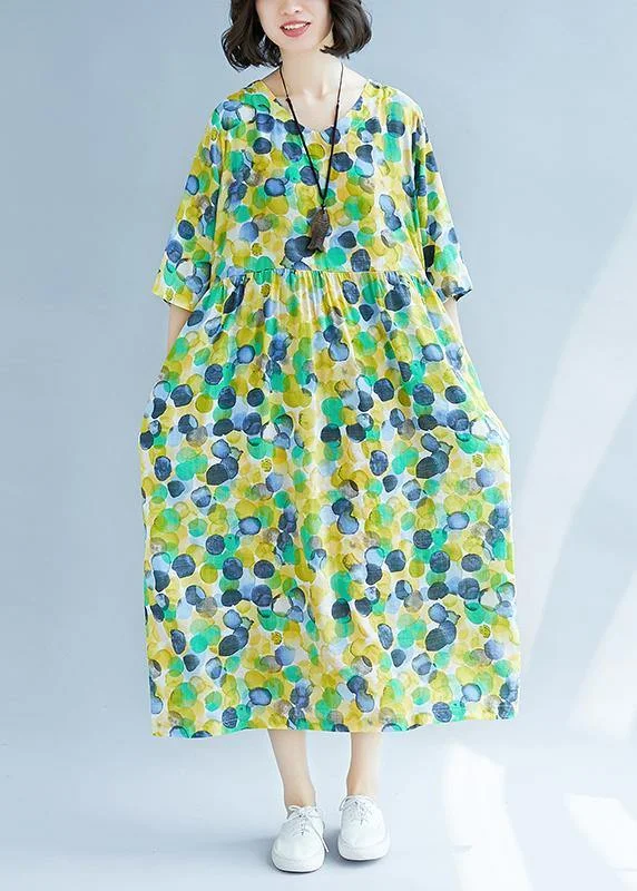 Bohemian yellow prints linen Soft Surroundings Cinched waist A Line summer Dresses Tunics stripes playful Bohemian yellow prints linen Soft Surroundings Cinched waist A Line summer Dresses Tunics stripes playful