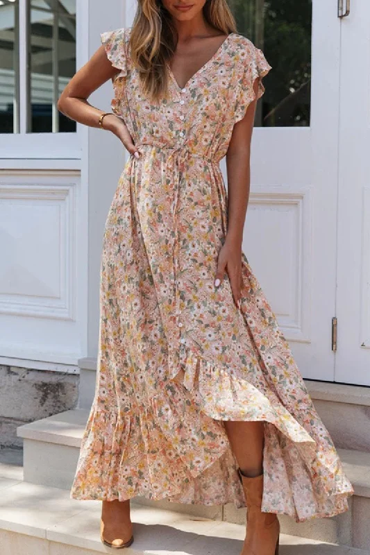 Fashion Street Print Split Joint V Neck Waist Skirt Dresses Boatneck Modish Everyday Fashion Street Print Split Joint V Neck Waist Skirt Dresses Boatneck Modish Everyday