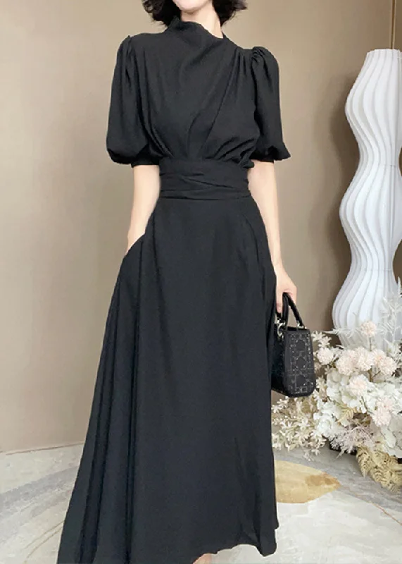 French Black Tie Waist Pockets Patchwork Cotton Dress Summer Tunics Cozy comfortable French Black Tie Waist Pockets Patchwork Cotton Dress Summer Tunics Cozy comfortable