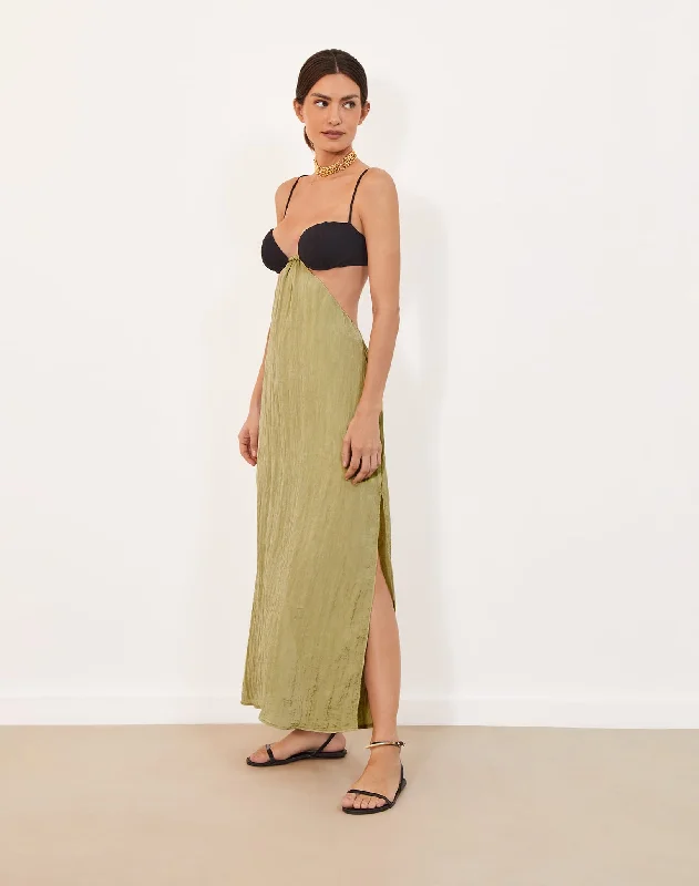 Iona Long Dress (exchange only) - Olivine Tunic Top Casual
