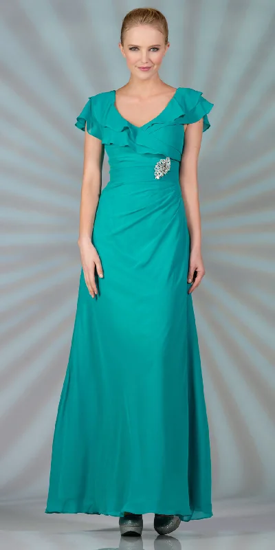 CLEARANCE - Cinderella Divine 1298 Long Dress Chiffon Short Sleeves Tunics Floral girly CLEARANCE - Cinderella Divine 1298 Long Dress Chiffon Short Sleeves Tunics Floral girly