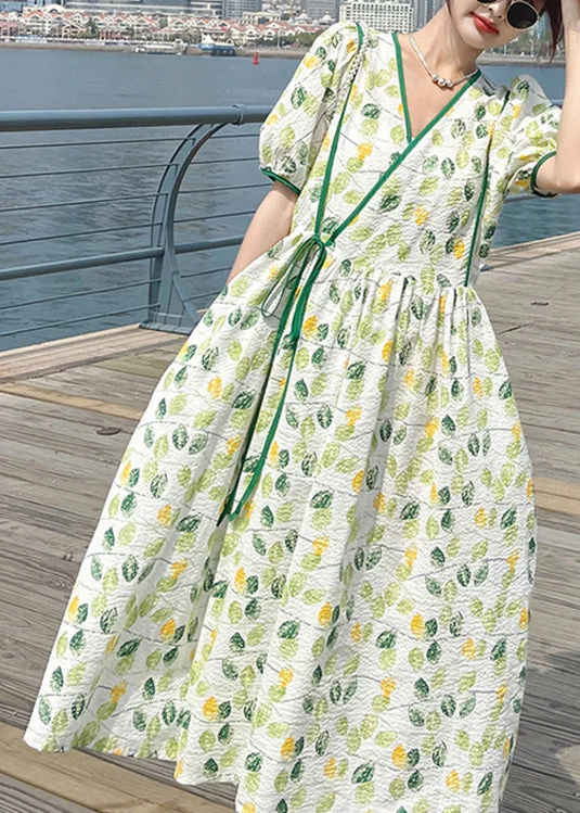 Stylish V Neck Print Wrinkled Patchwork Long Dresses Short Sleeve Tunics Bestseller popular Stylish V Neck Print Wrinkled Patchwork Long Dresses Short Sleeve Tunics Bestseller popular