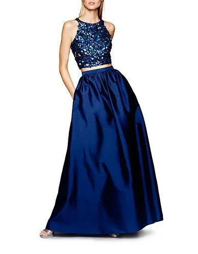 Adrianna Papell - Two-Piece Halter Neckline Long Dress 91922200 Tunics Velvet soft