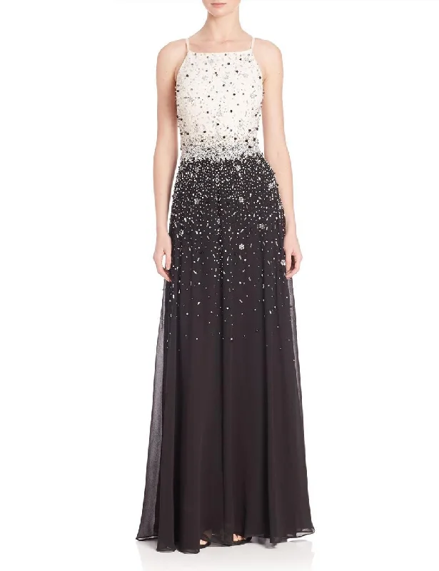 Aidan Mattox - Beaded Chiffon Long Dress MD2E201123 Tunics Travel practical