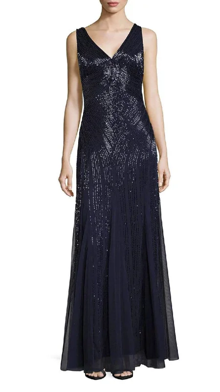 Aidan Mattox - V Neck Long Dress 54474240 Tunics Solid Classic