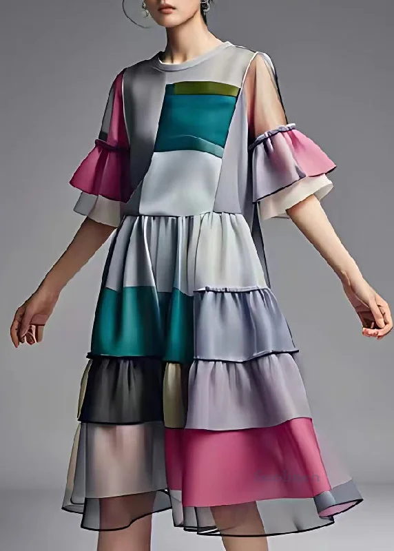 Boutique Colorblock Plaid Patchwork Wrinkled Chiffon Long Dress Half Sleeve Bodycon Club Sequined Boutique Colorblock Plaid Patchwork Wrinkled Chiffon Long Dress Half Sleeve Bodycon Club Sequined