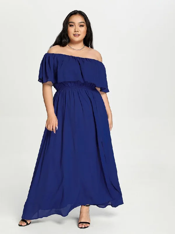 Maxi Cape Solid Dress Tunics Chic fashionable